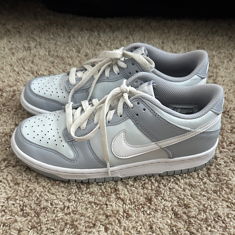 Nike Dunks Light Gray and White